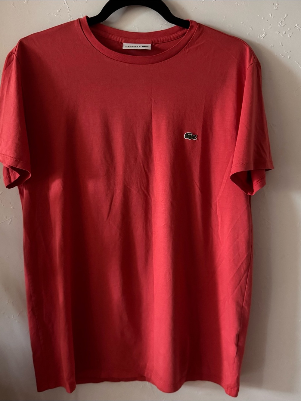 Lacoste Crew Neck Red Tee Men’s size L